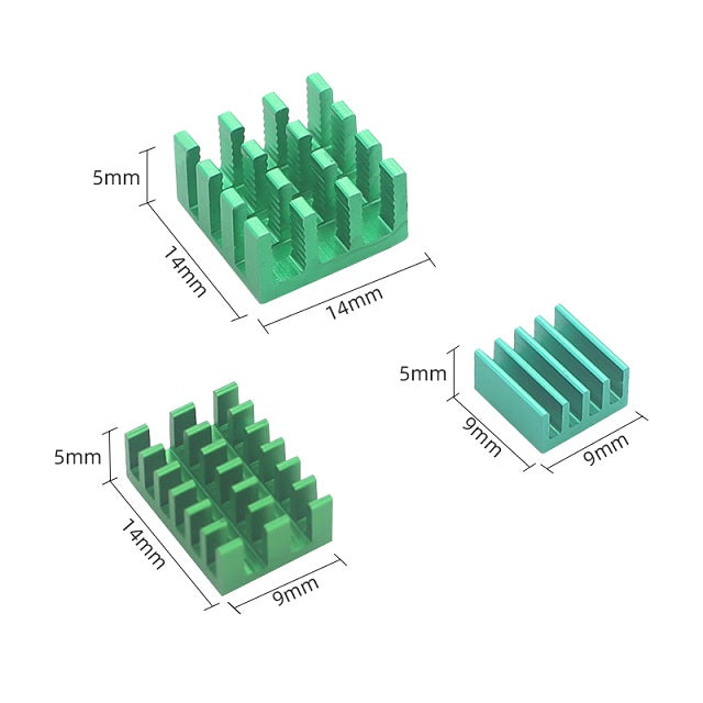 Hot Heat Sink 3pcs Raspberry Pi 4B Aluminum Heatsink Radiator Cooling ...
