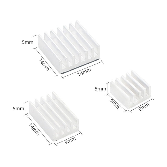 Hot Heat Sink 3pcs Raspberry Pi 4B Aluminum Heatsink Radiator Cooling ...