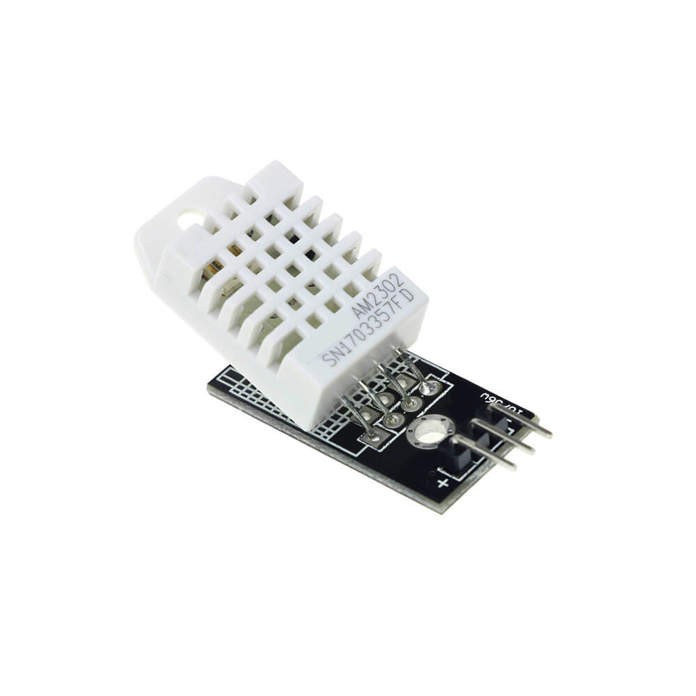 DHT22 Humidity and Temperature Sensor with a capacitive humidity sensor and  a thermistor available at Rajguru Electronics
