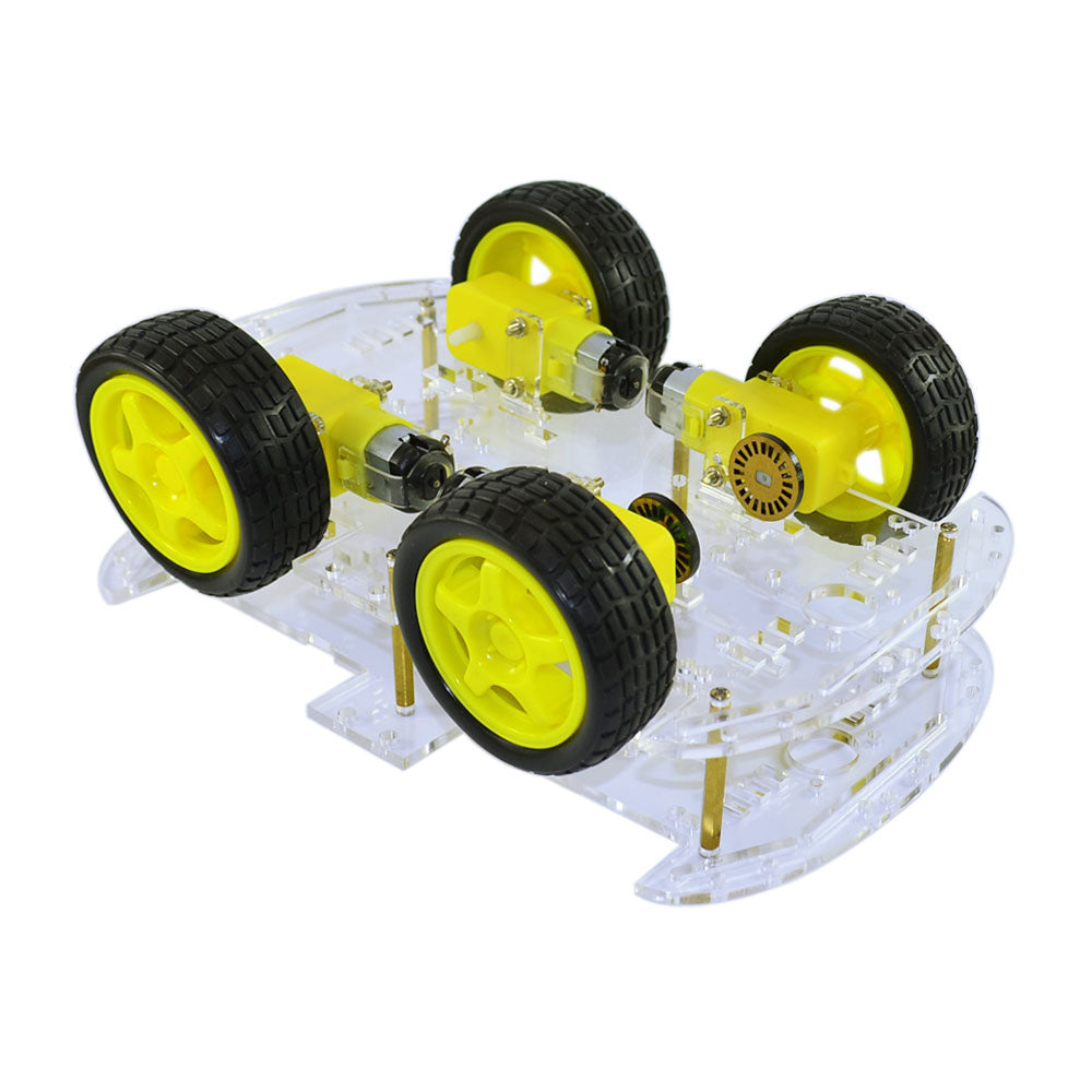 DIY Robot Car Smart Chassis Kit w/ Speed Encoder 4W 2-Layer for